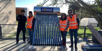Técnicos de la Universidad Nacional de Ingeniería de Perú viajaron a Uruguay para participar de formación en energía solar térmica en UTEC